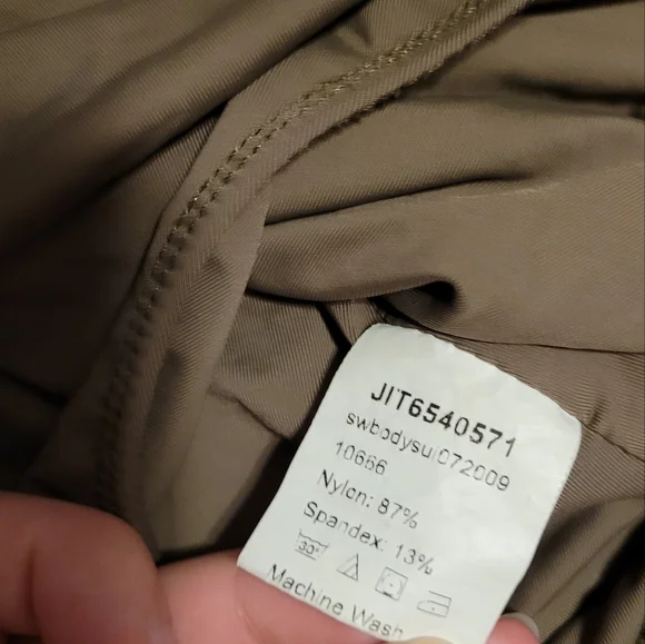 Shein Navy Green Bodysuit Bodycon Sleeveless Jumpsuit Women's Size S Small Top - Picture 3 of 4